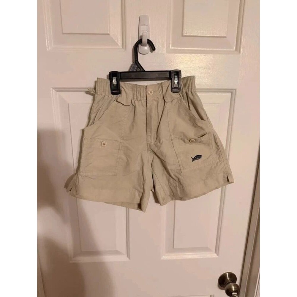AFTCO Original Fishing Shorts Tan Khaki Size 26
